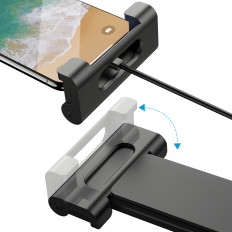 Telescopische autohandvat op hoofdsteun naar uw tablet-telefoon