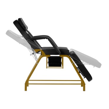 Fauteuil cosmétique 557G avec cuvettes noir — vue latérale