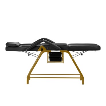 ACTIVESHOP Kozmetikai szék 557G fekete cuvettekkel — oldalnézet