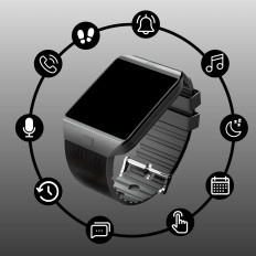 SmartWatch Multifunktsionaalne kella SIM-kaardi kaamera ühenduses BT MicroSD