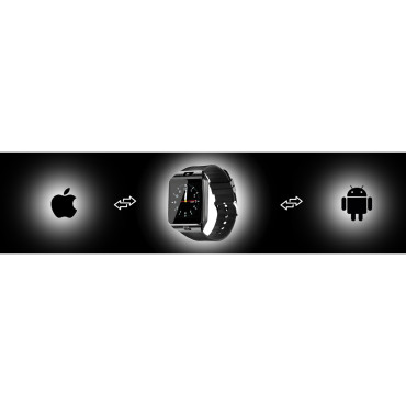 Montre multifonction SmartWatch sur la connexion de la caméra de carte SIM BT microSD