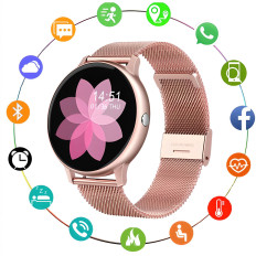 Smartwatch Ženska Watch Vodoodporen Pedometer srčni utrip Merjenje IPS 1.28 ''