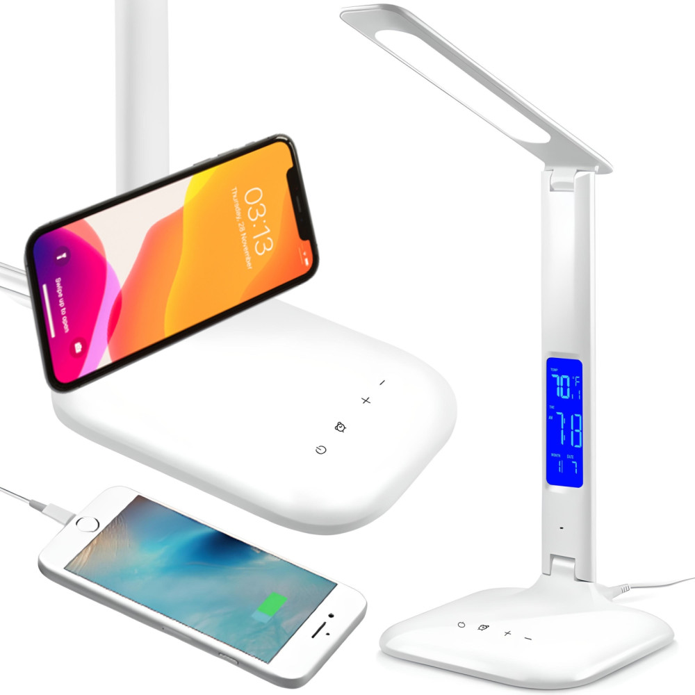 Desk LED 3 Levels Brightness Alarm Clock Calendar Clock Thermometer 260 LM 5W