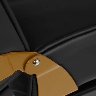 Fauteuil cosmétique 557G avec cuvettes noir — gros plan accoudoir