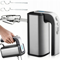 Μίξερ φορητό ρομπότ 5 ταχύτητας Turbo 300 W - Silver