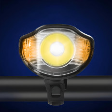 Velosipēdu akumulatora lampa uz stūres ar ūdensnecaurlaidīgu 300 lm zvanu skaitītāju