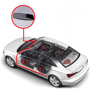 Filmarator Car Fotoaparát s detekciou pohybu Full HD TF 12V Zrkadlo