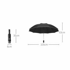 Divpusēja lietussargs ar LED zibspuldzi Automātiskā nolokīšana Umbrella ar apgaismojumu vakara vējš izturīgam