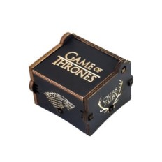 Jogo de quebra-cabeça para um throe de mão. Caso de música com o jogo de Thrones Motif para fãs da série
