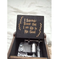Zene Box Harry Potter Handy kültéri talál egy gyönyörű minta belsejében felirat készült fa mechanizmus