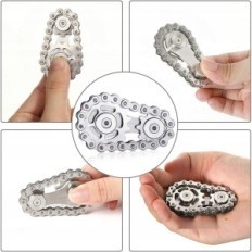 Fidget Spinner Chain Circle Flywheel Anti-stress Toy med lager Metal Design og jevn bevegelse
