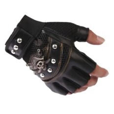 Gloves for motorcyclists with eco-fingers Summer leather gloves