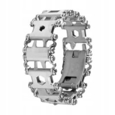 Multitool Bracelet 29 Silver Tool Steel Wristband with EDC tools for everyday use and Survival