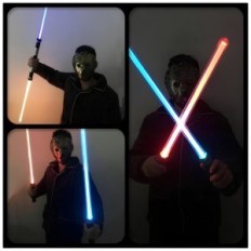 LED Kit Sleep Swords Star Wars 66cm 2 stk Opplyste lys sverd for moro og Cosplayu Star Fans Wars
