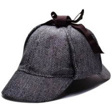 Sherlock Holmes skrybėlę elnias medžiotojas 55cm klasikinis detektyvas su brūkšneliais, puikiai tinka cosplay ir kėdės