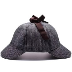 Sherlock Holmes Hat Deer Hunter 55cm Classic Detektiv šešir s crticama, savršen za cosplay i stolice