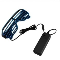Gafas LED brillando en eventos Blue Neon Gafas de sol con luz de fondo LED para diversión, conciertos y noches