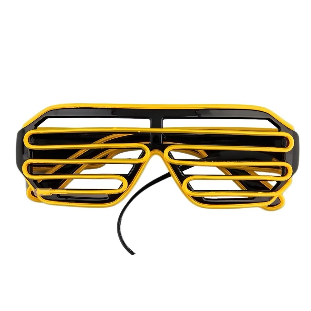 LED glasses Glowing for events Yellow Effective neon glasses with backlight for concerts and events