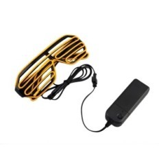 LED-bril Gloeiend voor evenementen Gele effectieve neonglazen met achtergrondverlichting voor concerten en evenementen