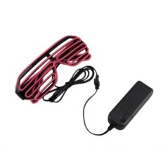 Lunettes à LED Lunettes rougeoyantes pour les accessoires de fête clignotants de fête rouge Gadget