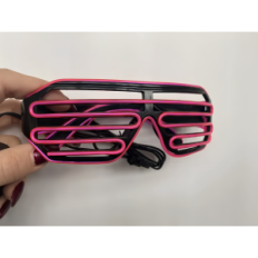 LED-briller Glødende briller til fest Rød blinkende festtilbehør Gadget