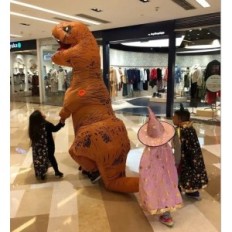 Tyrannosaurus Rex Traje inflável anime cosplay engraçado traje de dinossauro para festas, dia das bruxas e carnaval