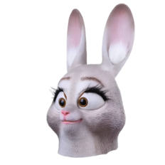 Masque visage Liu Lapin Judy Hardy Masque réaliste pour Cosplayu et événements thématiques