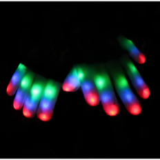 Guanti incandescenti nel LED scuro Guanti colorati lampeggianti con diodi a LED per ballare, concerti e spettacoli di luci