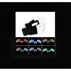 Guantes que brillan intensamente en los guantes de colores brillantes con diodos led para bailar, conciertos y espectáculos de l