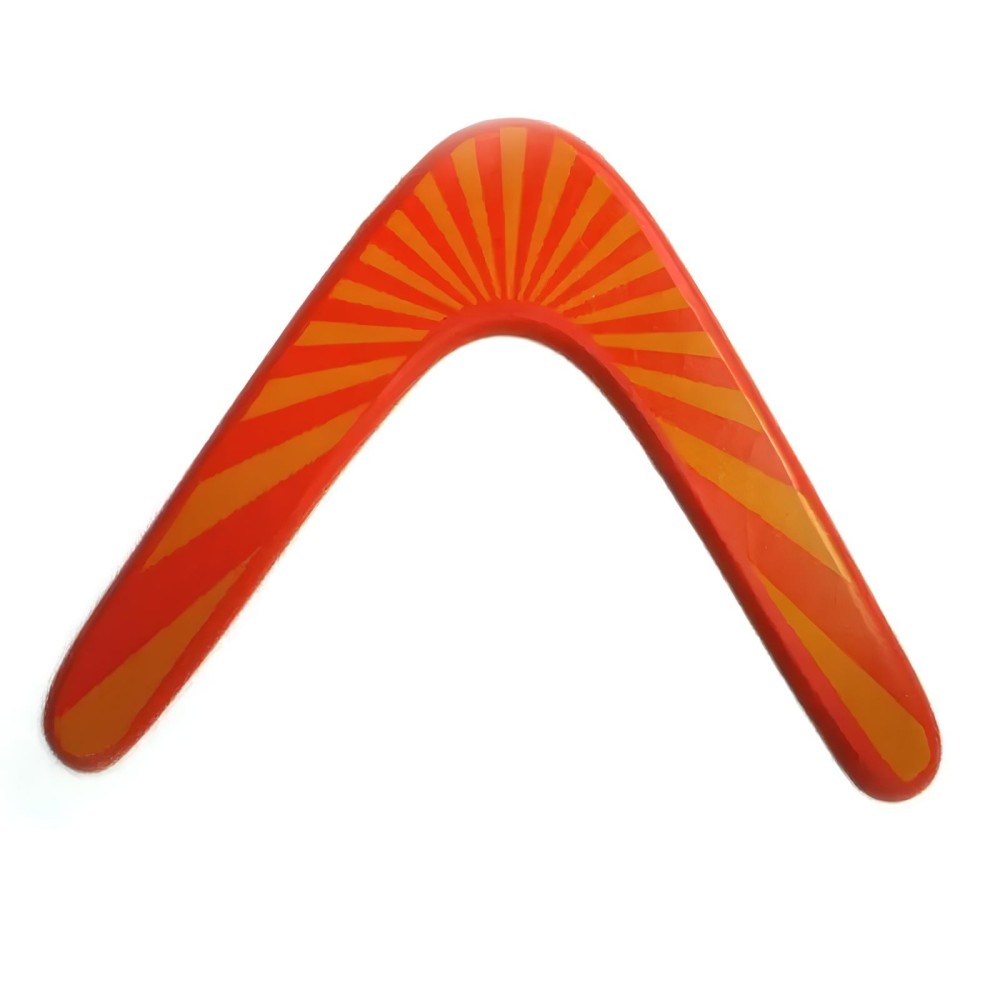 Australian wooden orange bumerang classic bumerang for fun and science throwing, made of wood