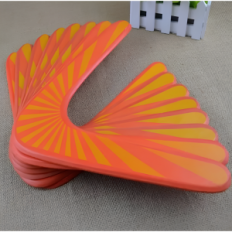 Australian wooden orange bumerang classic bumerang for fun and science throwing, made of wood