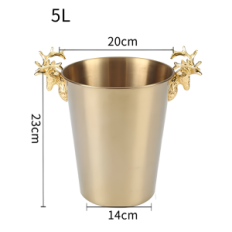 Cooler vedro za hlajenje alkohola za led 5L Eleganten Ice Container in steklenica Idealen za dogodke in darila