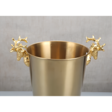 Kühler Eimer zum chillen Alkohol für Eis 5l Eleganter Eiscontainer und Flasche ideal für Events und Geschenke