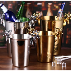 Cooler vedro za hlajenje alkohola za led 5L Eleganten Ice Container in steklenica Idealen za dogodke in darila