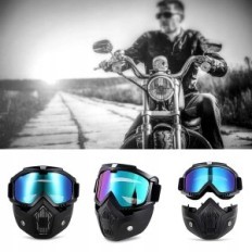 Motorrad Quad-Helm mit Goggles 2in1 dauerhafter Schutzhelm für den Laufen im Feld