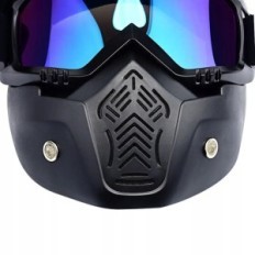 Motorcycle quad helmet with goggles 2in1 Durable protective helmet for running in the field