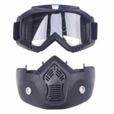 Motorrad Quad-Helm mit Goggles 2in1 dauerhafter Schutzhelm für den Laufen im Feld