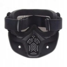 Motorrad Quad-Helm mit Goggles 2in1 dauerhafter Schutzhelm für den Laufen im Feld