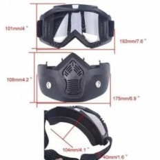 Casco cuádruple de la motocicleta con gafas 2in1 Casco de protección duradero para correr en el campo