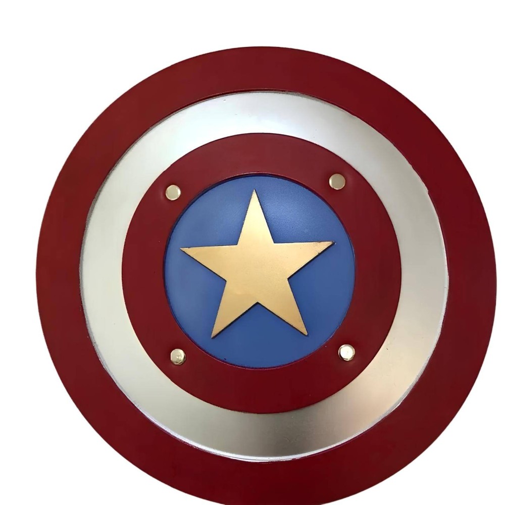 Captain America 1: 1 Rotaļu gumijas vairogs ar mīkstu gumijas gumijas rotaļlietu un cosplay aksesuārs faniem