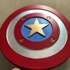 Captain America 1: 1 hračky gumové štít s měkkou gumovou gumovou hračkou a cosplay příslušenství pro fanoušky