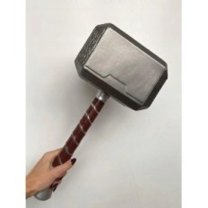 Thora 1: 1 Gummi Mjolnir Hammer Superhero Hammer til cosplayu, dekoration eller sjov