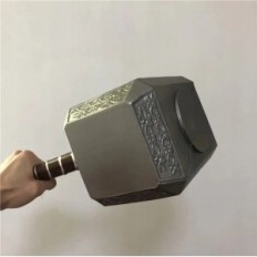 Thora 1: 1 Gomma Mjolnir Hammer Supereroe Hammer per Cosplayu, Decoration o Divertimento
