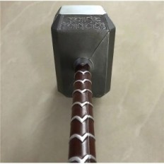 Thora 1: 1 Gummi Mjolnir Hammer Superhero Hammer for Cosplayu, dekorasjon eller moro