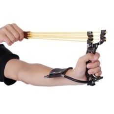 Forte mince avec trois bandes élastiques élastiques de chasse et soutenir une gamme de tir professionnelle