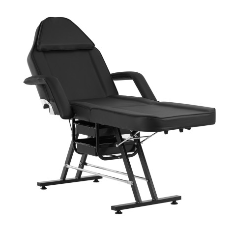 Sillon kosmetikstol med bakker sort — fra siden