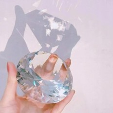 Diamond with crystal glass K9 decorative crystal diamond K9 with transparent glass, ideal for interior decor