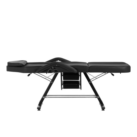 Cadeira cosmética Sillon com cubetas preta — vista lateral