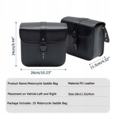 Motociklų maišelis 24х26х11 cm Black didelis 2 vnt