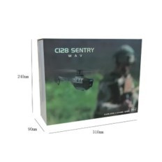 Dron helikopterowy C128 4CH śmigłowiec 1080P HD, 2,4 GHz, 1 bateria 3,7 V 580 mAh